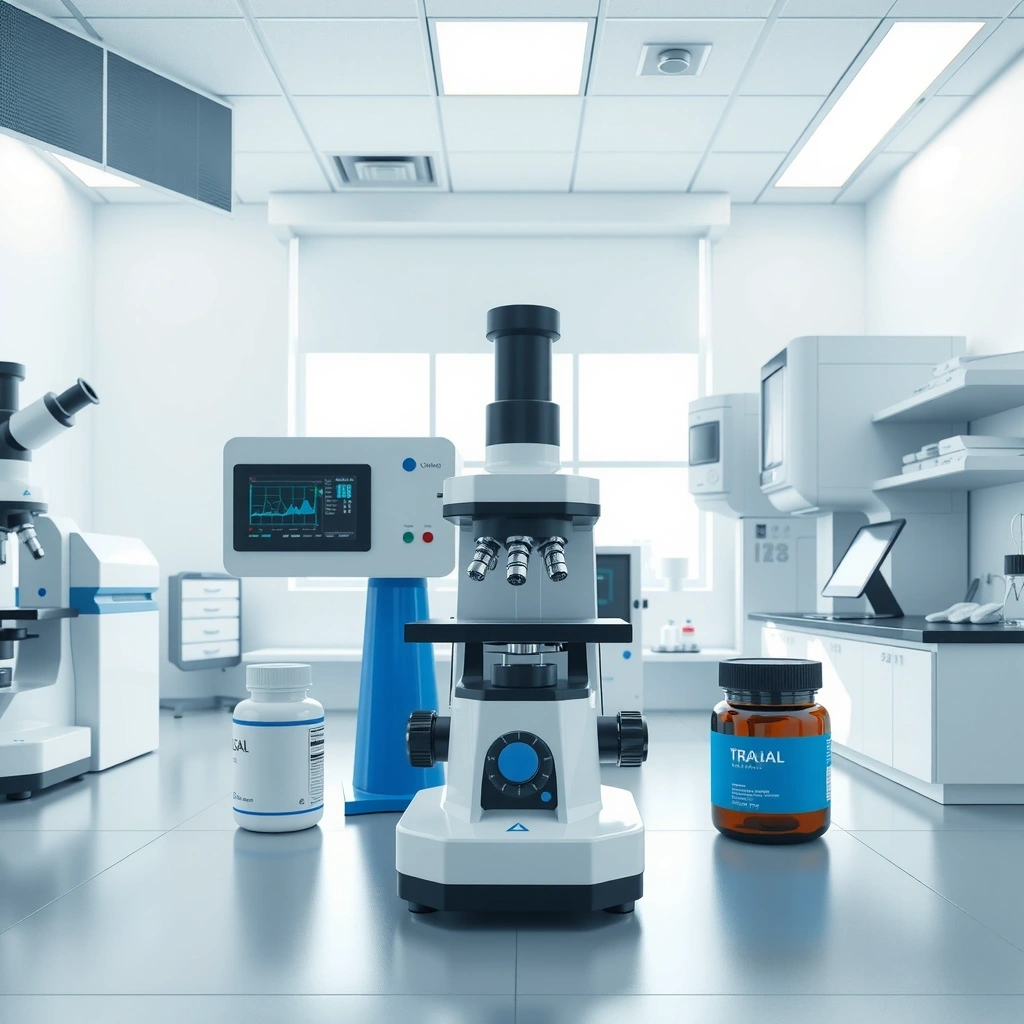 Laboratório moderno para testes de qualidade